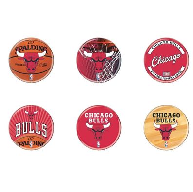 Chicago Bulls Button 6er Pack Basketball Multicolor