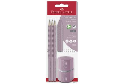 FABER Castell Schreibset Grip rose shadows 5tlg
