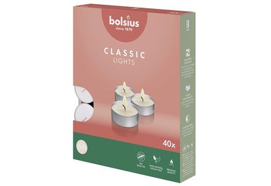 Bolsius Teelichte 6Stunden 40Stück