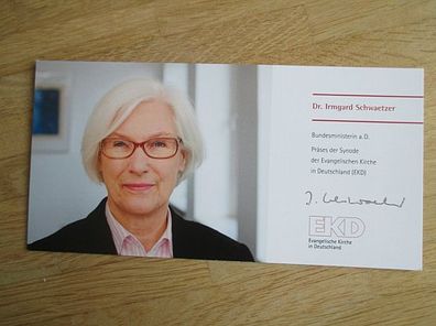 Bundesministerin EKD Präses der Synode Dr. Irmgard Schwaetzer - handsig. Autogramm!!!