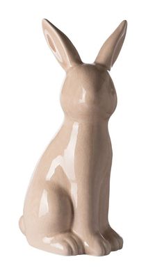 Fink FABIUS, Deko Hase, Keramik, Krakelee, beige, L. 12.5 cm, B. 10.8 cm, H. 25
