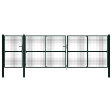 vidaXL Gartentor Stahl 500×150 cm Grün