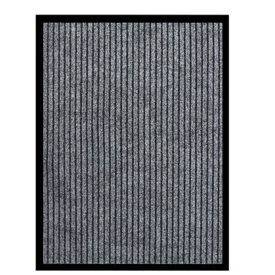 vidaXL Fußmatte Gestreift Grau 60x80 cm