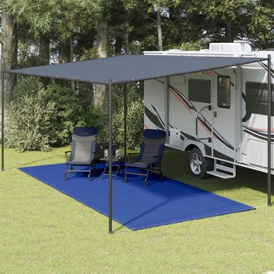 vidaXL Zeltteppich 250x600 cm Blau HDPE