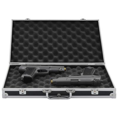 vidaXL Waffenkoffer Aluminium ABS Schwarz