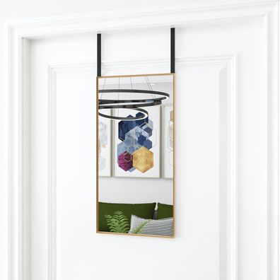 vidaXL Türspiegel Golden 30x60 cm Glas und Aluminium