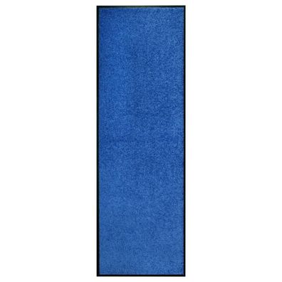 vidaXL Fußmatte Waschbar Blau 60x180 cm