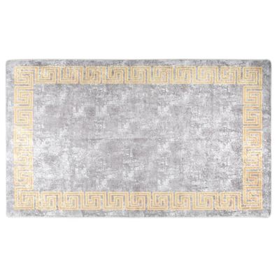vidaXL Teppich Waschbar Grau 120x180 cm Rutschfest