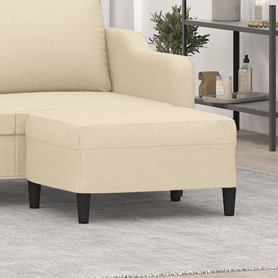 vidaXL Fußhocker Creme 70x55x41 cm Stoff