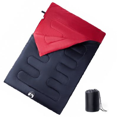 Doppelschlafsack mit Kissen | Camping | Schlafsack | 4 Jahreszeiten | 2 Personen
