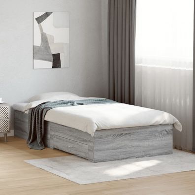 Bettrahmen | Bettgestell mit Schubladen | Holzbett | Einzelbett | 90 x 190