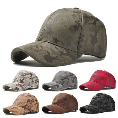 NEU Herren Damen Camouflage Strapback Camo Wildleder Nap Baseball Cap