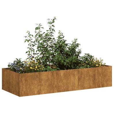 vidaXL Pflanzkübel Rostig 200x80x40 cm Wetterfester Stahl
