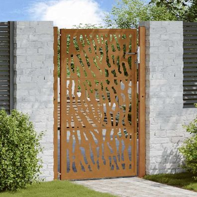 vidaXL Gartentor 105x155 cm Wetterfester Stahl Spurendesign