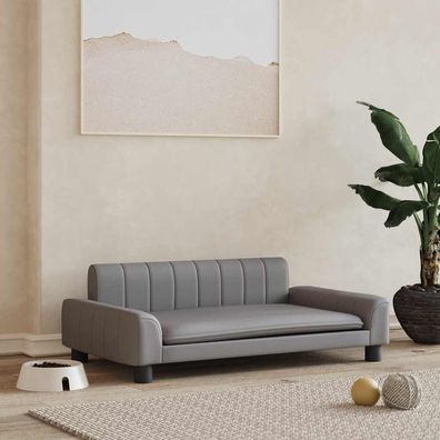 vidaXL Hundebett Grau 90x53x30 cm Kunstleder