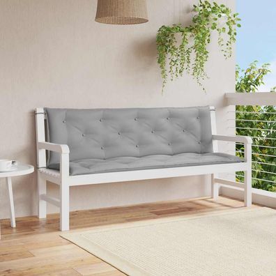 vidaXL Gartenbank-Auflage Grau 150x(50 + 50)x7 cm Oxford-Gewebe
