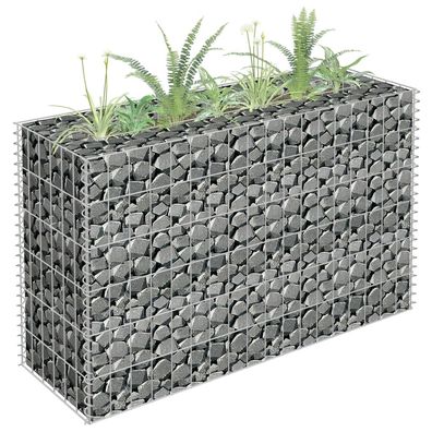 vidaXL Gabionen-Hochbeet Verzinkter Stahl 90×30×60 cm