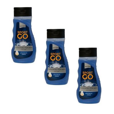 3x300 ml Soft &Gentle Duschgel für Männer Sport Go White Wate