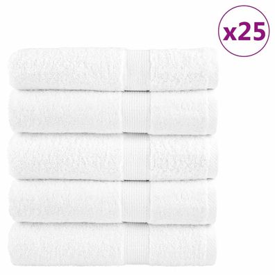 vidaXL Premium-Badetücher SOLUND 25 Stk. Weiß 100x150 cm 600 g/m²