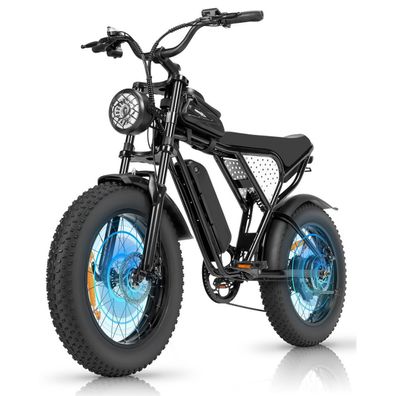 E-Bike 500W 48V 20 Zoll Fatbike 55 Meilen Reichweite High Carbon Stahlrahmen