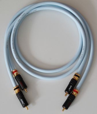 Supra Cables EFF ISL Cinchkabel mit PPSL Steckern verspannbar Audiokabel 0,75m