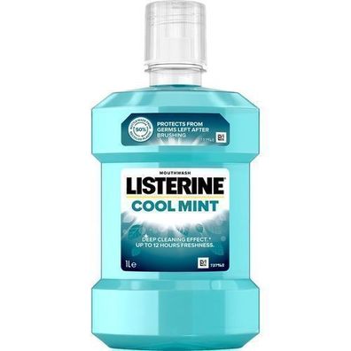 Listerine Cool Mint Mundwasser 1000ml - Intensive Pflege fuer frischen Atem und g