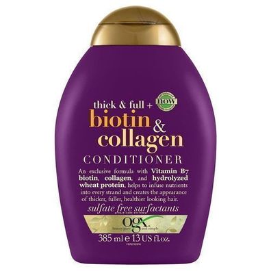 OGX Biotin & Collagen Conditioner Haarspuelung mit Biotin und Kollagen, 385 ml