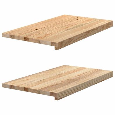 vidaXL Fensterbänke 2 Stk. Unbehandelt 70x40x2 cm Massivholz Eiche