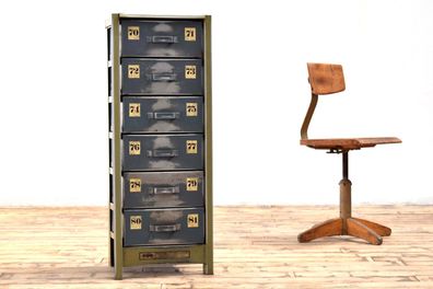 Schubladenschrank Bauhaus Metall Antik Werkstattschrank Shabby Fabrik Alt Vintage