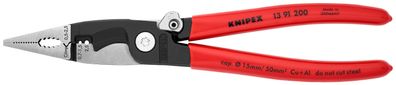 KNIPEX 13 91 200 Elektro-Installationszange mit Kunststoff überzogen 200 mm