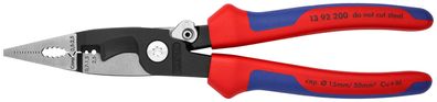 KNIPEX 13 92 200 SB Elektro-Installationszange mit Mehrkomponenten-Hüllen 200 m