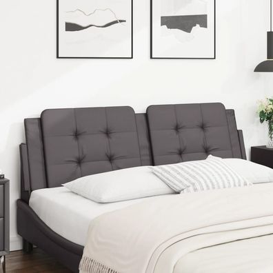 vidaXL Kopfteil-Kissen "Zadar" Grau 160 cm Kunstleder