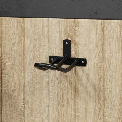 vidaXL Trensenhalter Wandmontage Schwarz Eisen