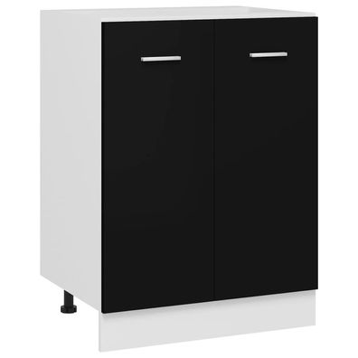 vidaXL Unterschrank Schwarz 60x46x81,5 cm Holzwerkstoff