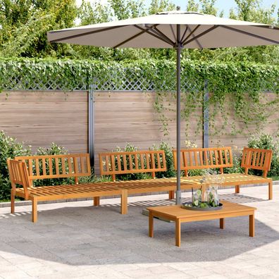 vidaXL 4-tlg. Garten-Sofagarnitur aus Paletten Massivholz Akazie