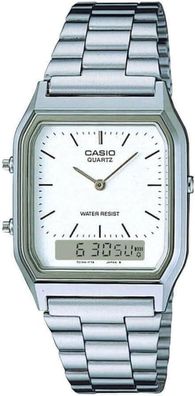 Casio AQ230A7BMQYES Retro Herren-Armbanduhr Analog Digital Quarz Edelstahl 29 mm