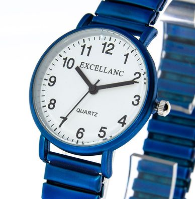 Damenuhr Excellanc Zugband blau