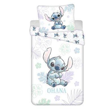 Lilo & Stitch Kinder-Bettwäsche aus Baumwolle – Bettbezug 140x200 cm + Kissenbezug