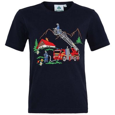 Kindershirt 52751 Feuerwehr marine Isar-Trachten - Größe: 140