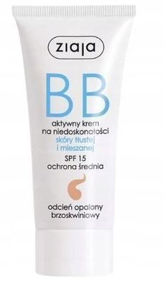 Ziaja BB Creme fuer fettige und Mischhaut, getoente Pflege, 50ml