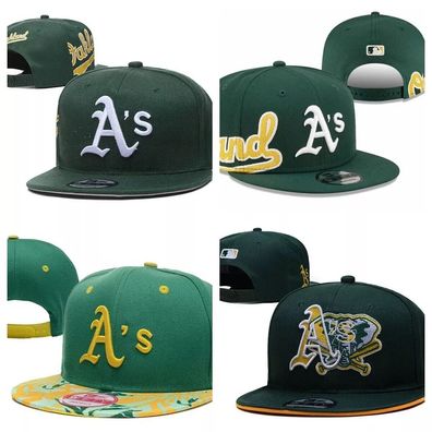 Oakland Athletics Einstellbare Hut MLB Snapback Baseball Cap Flache Krempe Cap
