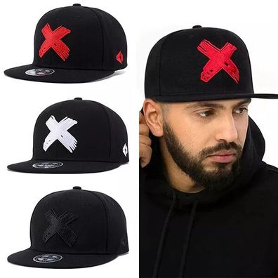 Mode Männer Brief X Snapback Cap Baseball Hut Casual Ära Cross Hip Hop Flat