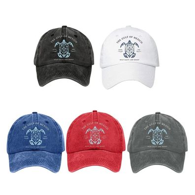 Der Golf von Mexiko Baseballmütze Unisex Denim Cap Verstellbare Dad Hat Trucker Cap