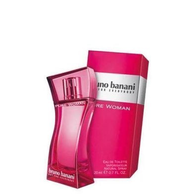 Bruno Banani Pure Woman Eau de Toilette Spray fuer Damen, 20 ml