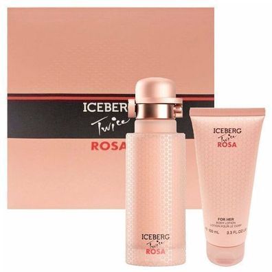 Iceberg Twice Rosa Parfuemset - 125ml Eau de Parfum + 100ml Koerperbalsam