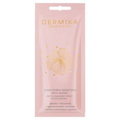 Dermika Luxus Plazenta Anti-Aging & Glaettende Gesichtsmaske, 10ml
