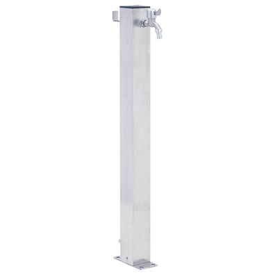 vidaXL Wassersäule für den Garten 60 cm Edelstahl Quadratisch