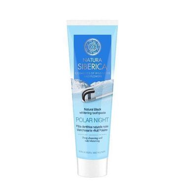 Natura Siberica Polar Night natuerliche schwarze Zahncreme mit Whitening-Effekt,