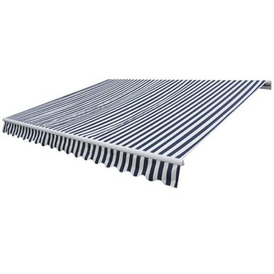 vidaXL Gelenkarmmarkise Handbetrieben 300 cm Blau/Weiß