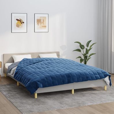 vidaXL Gewichtsdecke Blau 200x230 cm 9 kg Stoff